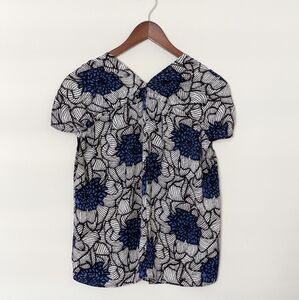 Nic+Zoe Petal Bloom short sleeve blouse